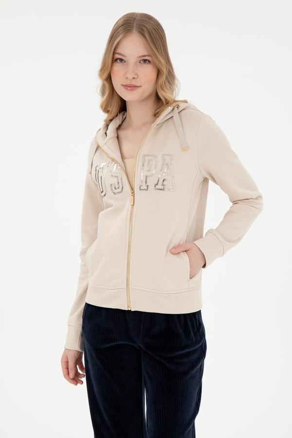 U.S. Polo Assn. Kadın Kapüşonlu Fermuarlı Sweatshirt 2080739 - Image 1