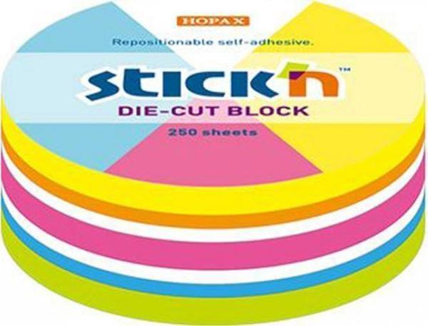 Hopax Stickn 67X67Mm Neon Yuvarlak Yapışkanlı Not Kağıdı Notblok 250 Yaprak - Image 1