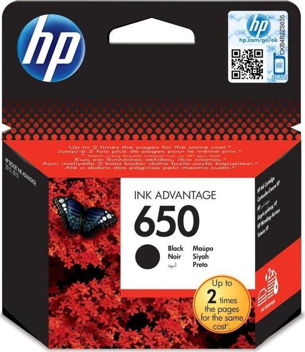 HP 650 Black Siyah Kartuş Cz101Ae - Image 1