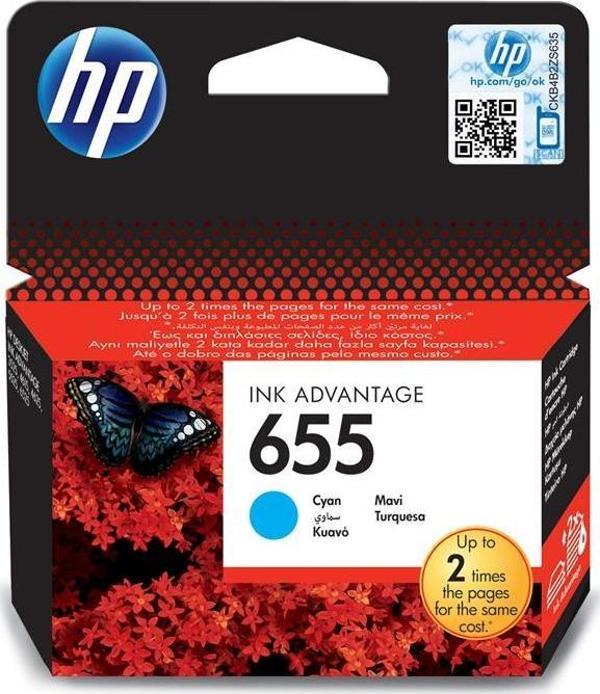 HP 655 Cyan Mavi Kartuş Cz110Ae - Image 1