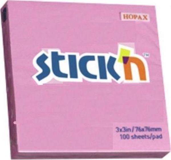 Hopax Stickn Yapışkanlı Not Kağıdı 76X76Mm Neon Mor 100 Yaprak 21210 (12 Li Paket) - Image 1