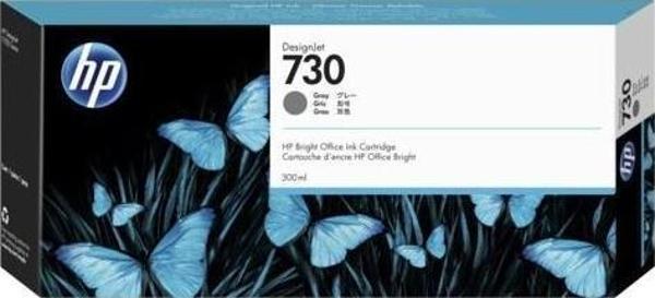 HP 730 Gray Gri 300 Ml Plotter Kartuşu P2V72A - Image 1