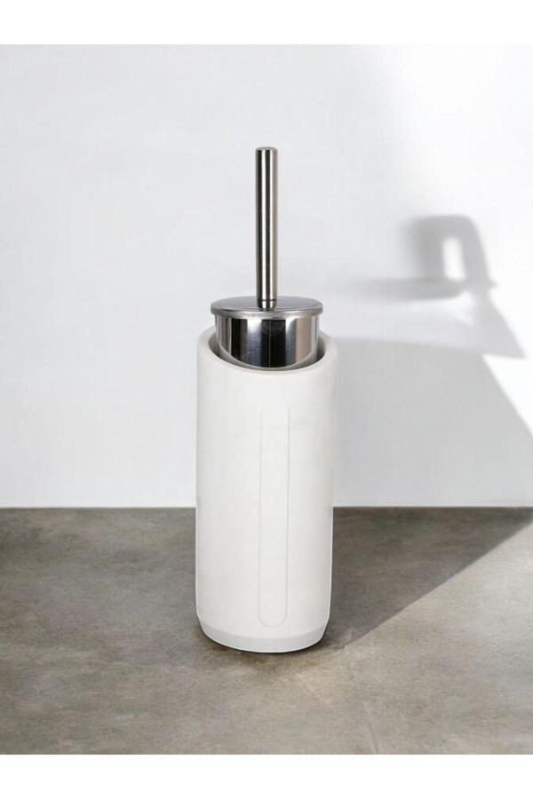 Trust Stone Marble Serisi Kırık Beyaz Beton Tuvalet Fırçalığı - Image 1