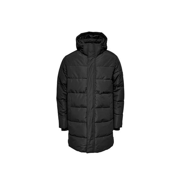 Erkek Mont Onscarl Life Long Quilted Coat  Noos Otw 22020156-Black - Image 1