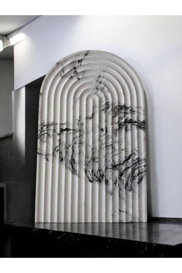 Trust Stone Marble Archade Serisi Antrasit Dekoratif Beton Sunum Tepsisi Ve Servis Tabağı - Image 1