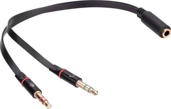 Hytech Siyah 3.5Mm To Audio + Mic 0.15M Hy-X78 - Image 1