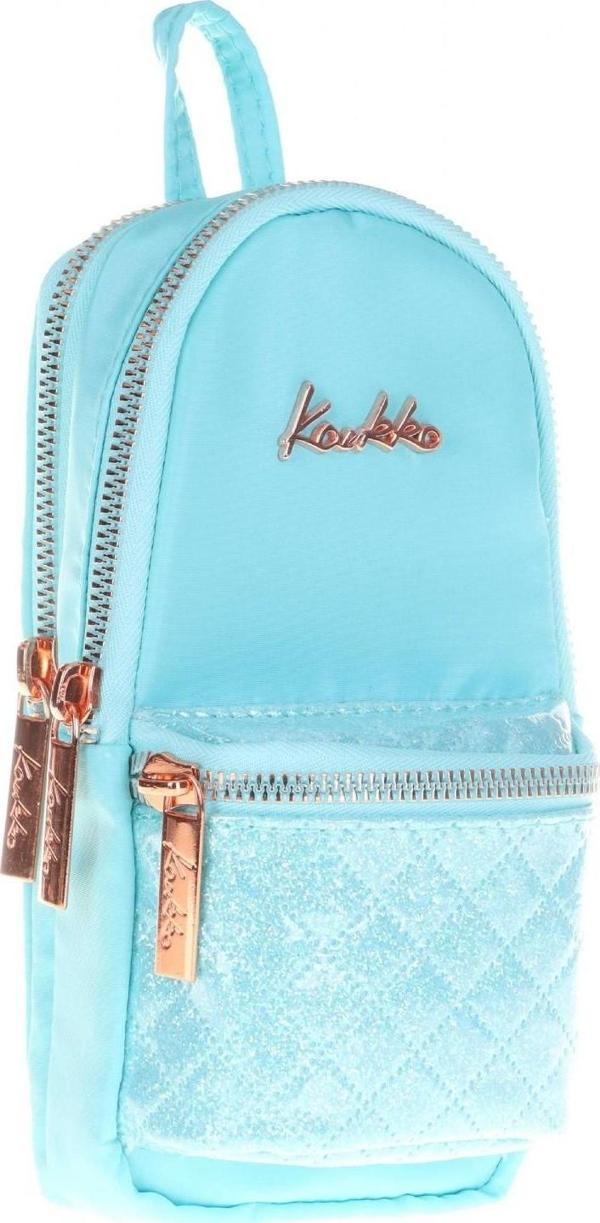 Kaukko Kalem Çantası Bright Junior Bag Kapitone-Turkuaz K2462 - Image 1