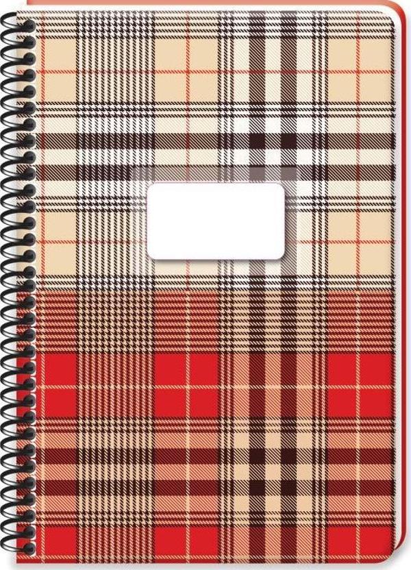 Keskin Color Defter 17X24Cm 100 Yaprak Çizgili Spiralli Sert Kapak Ekose 415941-99 - Image 1