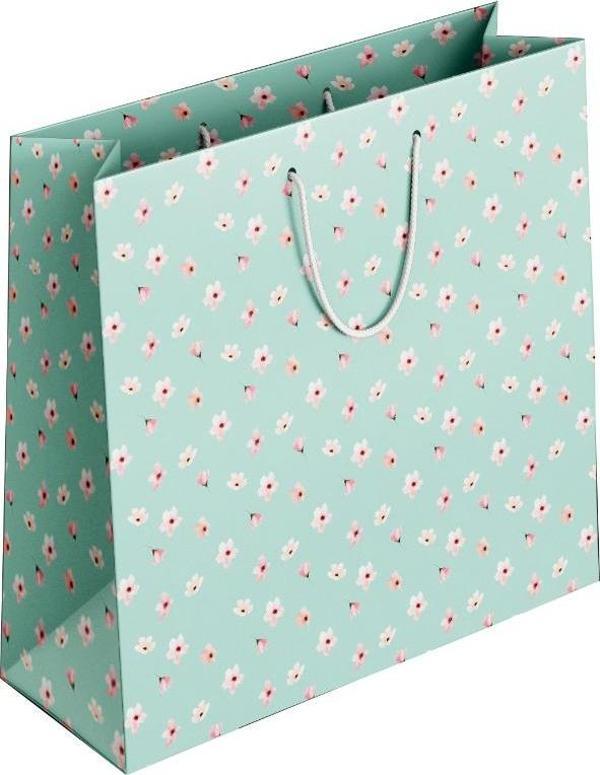 Keskin Color Karton Hediye Çantası K3 Su Yeşili 330X320X135Mm 170112-99 (12 Li Paket) - Image 1