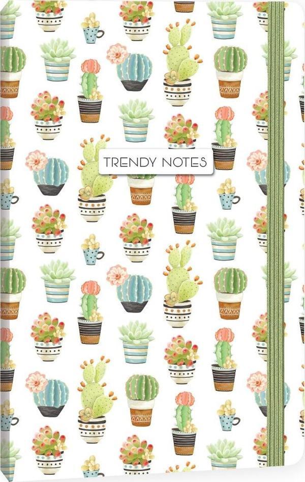 Keskin Color Trendy Notes Cactus Love 13X21Cm 80 Yaprak Çizgili Ciltli Sert Kapak Lastikli Not Defteri Beyaz - Image 1