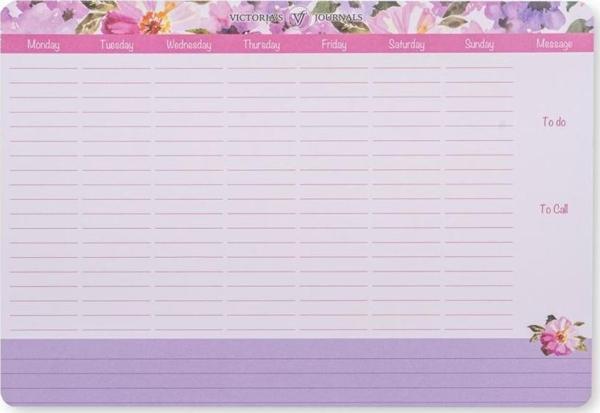Keskin Color Victoria's Journals Water Color Pink 17X24 cm 52 Yaprak Weekly Planner Haftalık Planlayıcı 80 gr am - Image 1