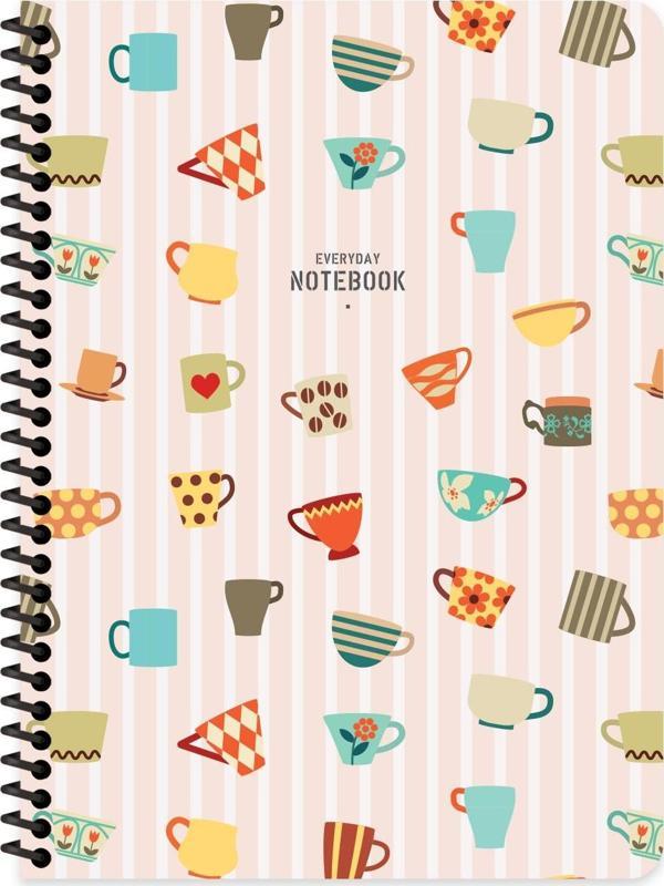 Keskin Color Not Defteri Karton Kapak Spiralli Coffee 16,X22,5Cm 80 Yaprak Kareli 384642-99 (Karışık Renk 1 Adet) - Image 1
