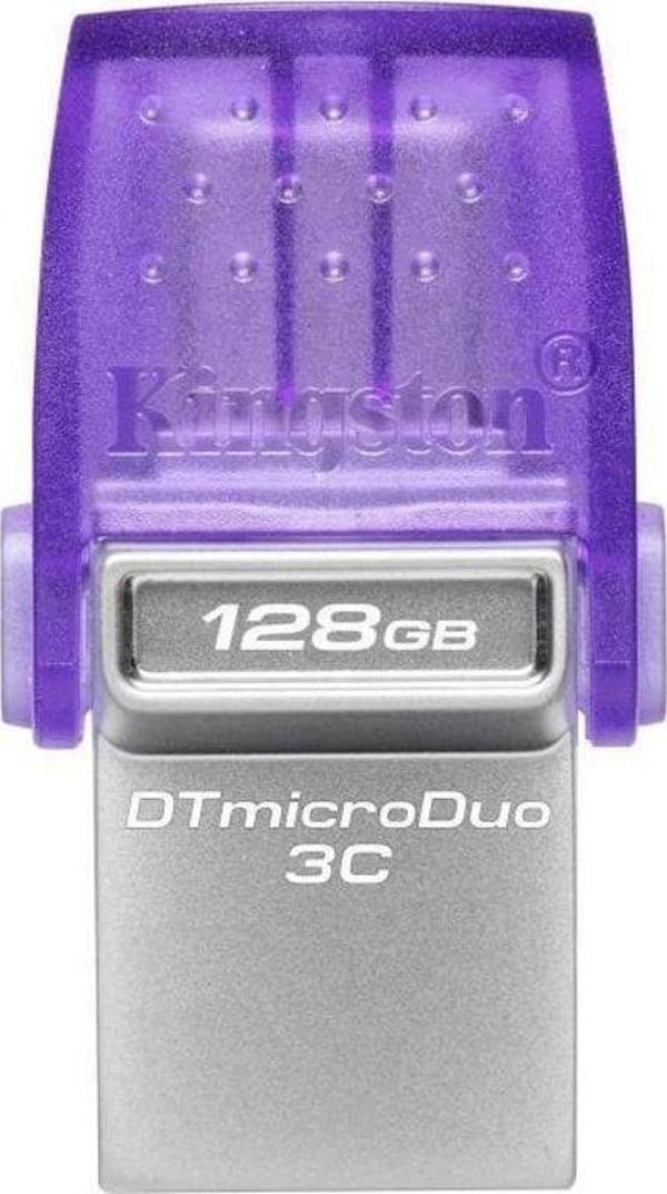 Kingston Dtduo3Cg3-128Gb Datatraveler Microduo 3C 200Mb-S Dual Usb-A + Usb-C Flash Bellek - Image 1