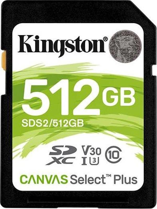 Kingston Sds2 512Gb Sdxc Canvas Select Plus 100R C10 Uhs-İ U3 V30 Sd Hafıza Kartı - Image 1
