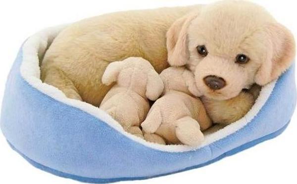 Neco Oyuncak Sepette Yavrulu Labrador Peluş - Image 1