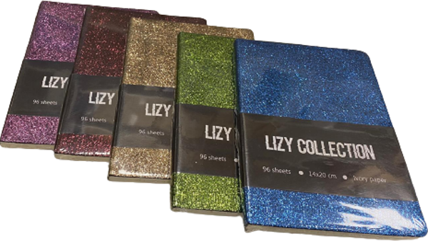 Liz Defter Sim Kapaklı Çizgili 96 Yaprak 14X20Cm İvory Not Defteri Sim129Ç - Image 1