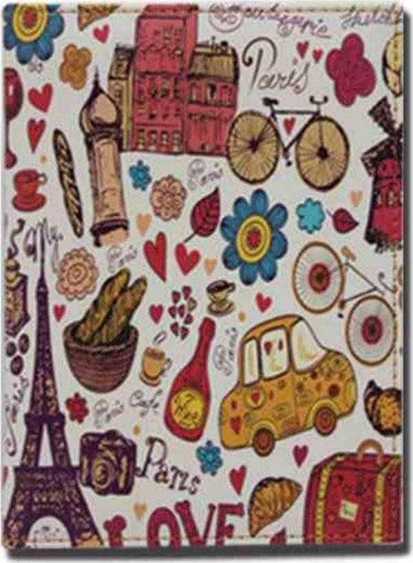 Liz Defter Suni Deri Desen Baskılı 14X20Cm Çizgili BSK180C - Image 1