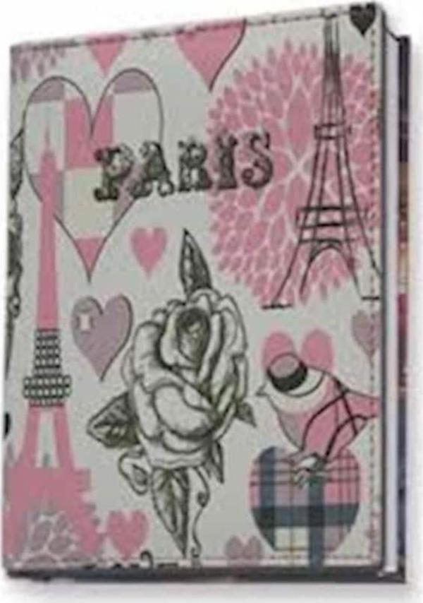 Liz Defter Suni Deri Desen Baskılı 14X20Cm Kareli BSK180K - Image 1