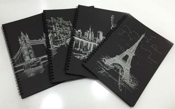 Liz Siyah Yapraklı Defter 17X24 Cm Spiralli 140 Gram Syhsp17 - Image 1