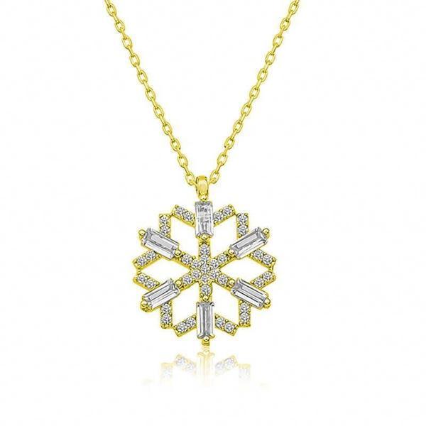 Swarovski Taşlı Gümüş Kuğu Bayan Kolye - Image 1