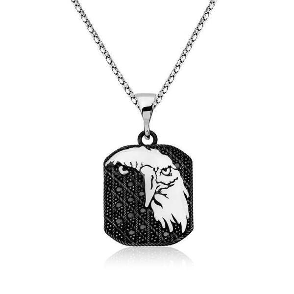 Gümüş Baget Taşlı Bayan Kolye - Image 1