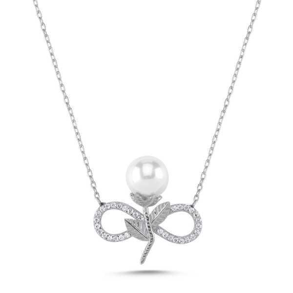 Swarovski Taşlı Gümüş Anahtar Bayan Kolye - Image 1
