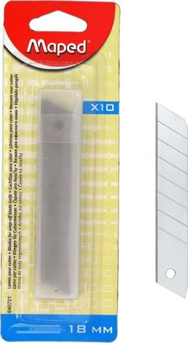 Maped Maket Bıçağı Yedeği 18Mm Büyük Boy (10 Lu Paket) 3154146407210 - Image 1