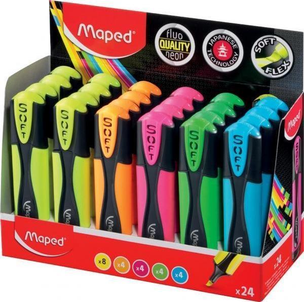 Maped Fosforlu Kalem Ultra Yumuşak Uç Karışık (24 Lü Paket) 746037 - Image 1