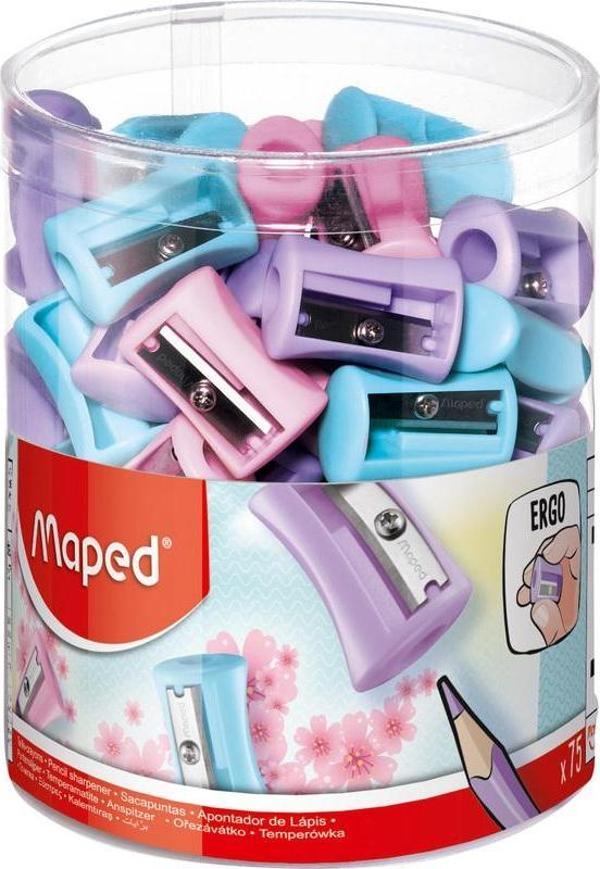 Maped Kalemtıraş Vıvo Pastel Renkli Tek Delikli 063011 (75 Li Paket) - Image 1