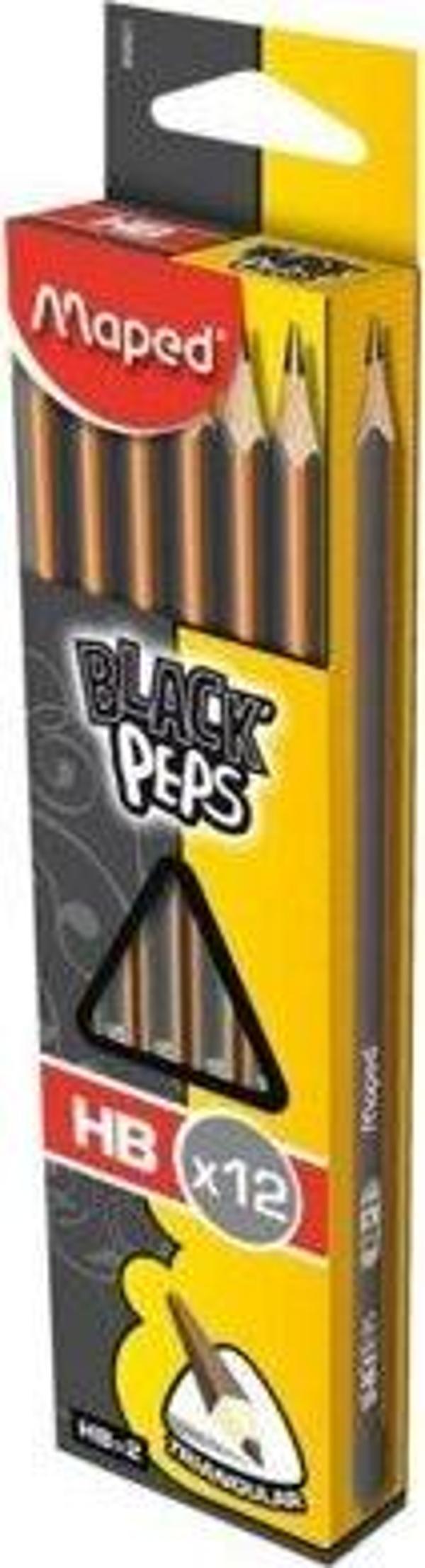 Maped Kurşun Kalem Siyah Peps HB (12 Li Paket) 850021ZV - Image 1