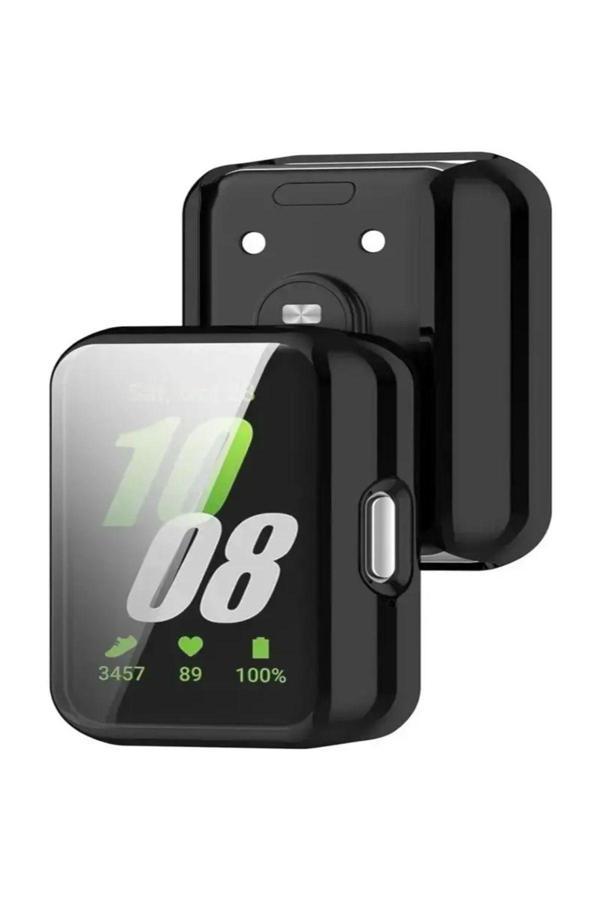 Redmud Teknoloji Samsung Galaxy Fit 3 Sm-R390 Uyumlu Parlak Kenarlı Ekran Koruyuculu Sert Kasa Koruyucu - Image 1