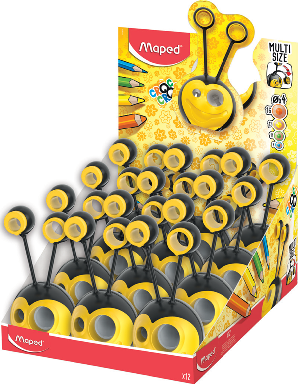 Maped Croc Croc Çift Delikli 4 Çaplı Kalemtıraş (12 Li Paket) 3154140178116 - Image 1