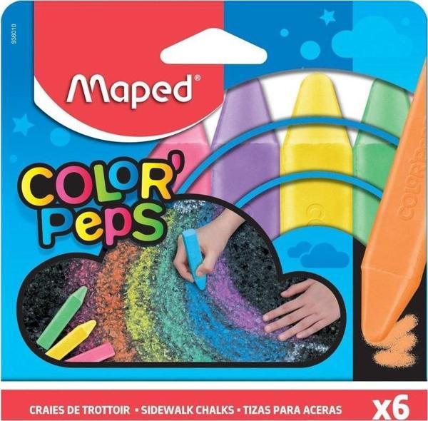 Maped Dış Mekan Yer Tebeşiri 6 Renk 3154149360109 - Image 1