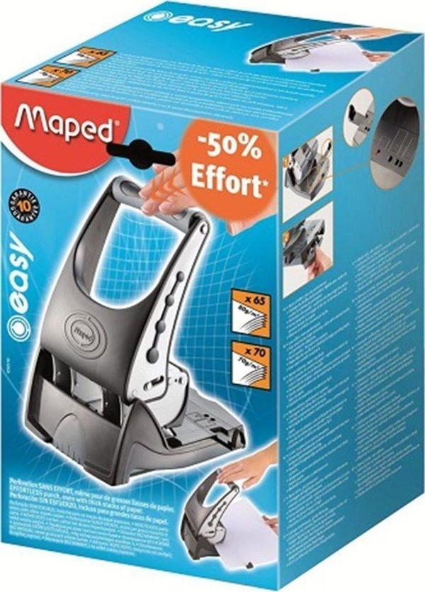 Maped Easy 2 Delikli Delgeç 70 Sayfa Kapasiteli Gri 3154146565101 - Image 1