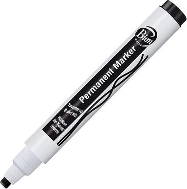 Mas Bion Permanent Marker Koli Kalemi Kesik Uç Siyah 9177 (12 Li Paket) - Image 1