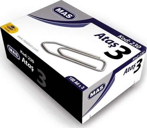 Mas 230 Ataş Nikel No:3 100 Lü (24 Kutu) - Image 1