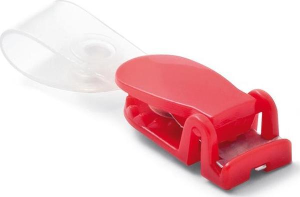 Mas 3537 Yaka Kartı Klipsi Plastik Nato Kırmızı Tekli (1 Adet) - Image 1