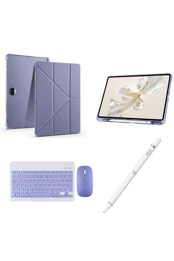 Redmud Teknoloji Honor Pad 9 İle Uyumlu 12.1 İnç  Standlı Kılıf Dokunmatik Kalem Ve Klavye Mouse 3'Lü Set - Image 1