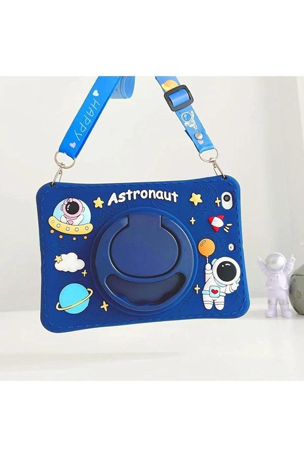 Redmud Teknoloji Huawei Matepad Air 11.5 Uyumlu Standlı Ve Boyun Askılı Astronot Figürlü Çocuk Tablet Kılıfı - Image 1