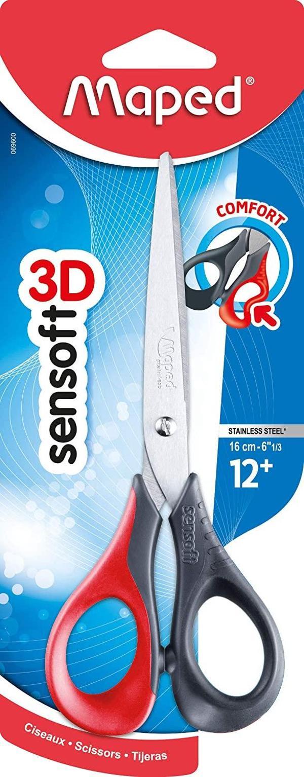 Maped Sensoft 3D 16Cm 6" Makas (Karışık Renk 1 Adet) 3154140696009 - Image 1