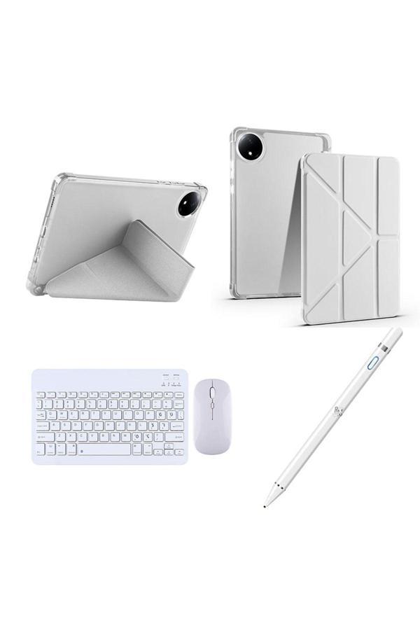 Redmud Teknoloji Redmi Pad Se 8.7 '' İle Uyumlu Standlı Kılıf Dokunmatik Kalem Ve Klavye Mouse 3'Lü Set - Image 1