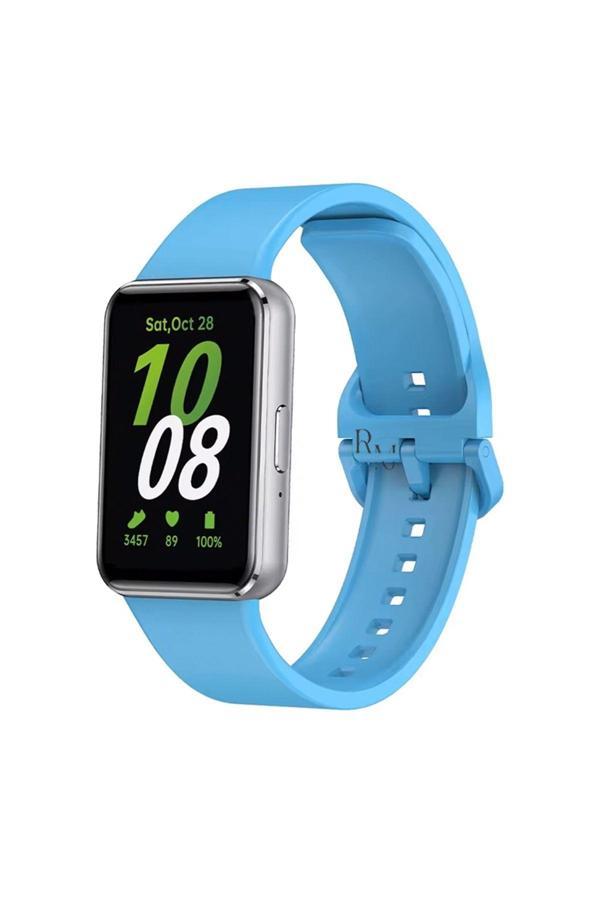 Redmud Teknoloji Samsung Galaxy Fit 3 İle Uyumlu Silikon Spor Kordonlu Klasik Kayış Kordon - Image 1
