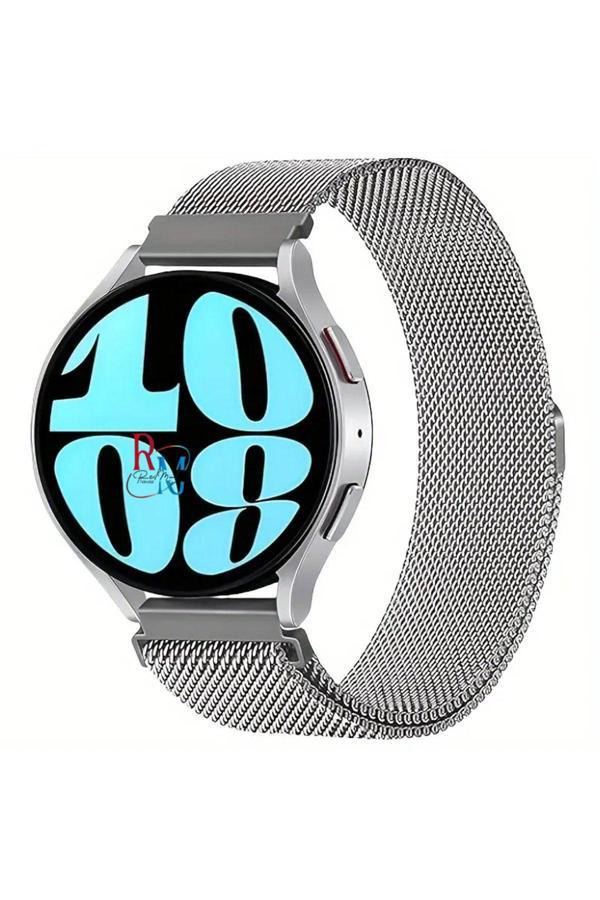 Redmud Teknoloji Samsung Galaxy Watch 7 Fe 40 Mm Uyumlu Kordon Güçlü Mıknatıs 20 Mm Metal Hasır Kordon - Image 1