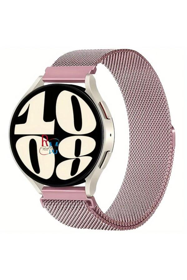 Redmud Teknoloji Samsung Galaxy Watch 5 Pro 45 Mm Uyumlu Kordon Güçlü Mıknatıs 20 Mm Metal Hasır Kordon - Image 1