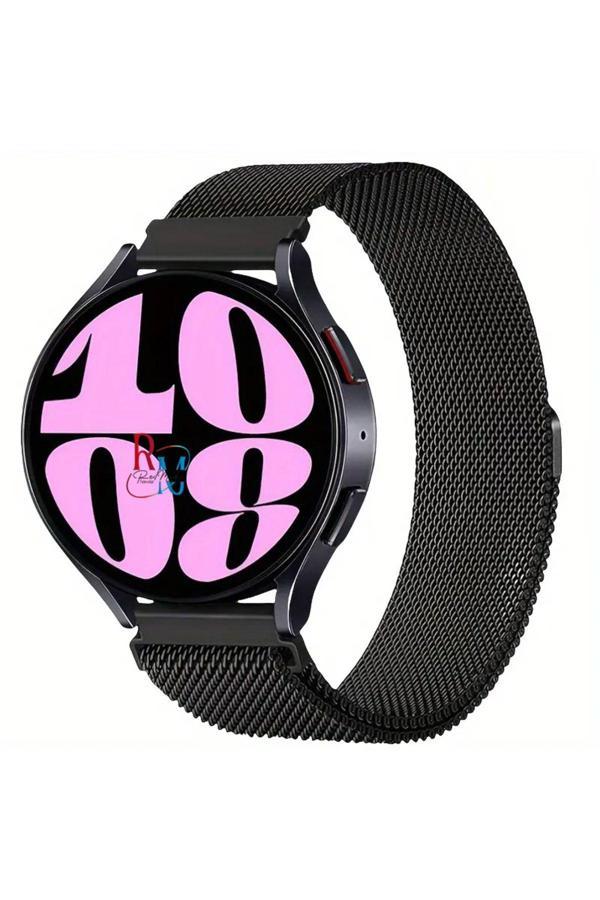 Redmud Teknoloji Samsung Galaxy Watch 5 40 Mm Uyumlu Kordon Güçlü Mıknatıs 20 Mm Metal Hasır Kordon - Image 1