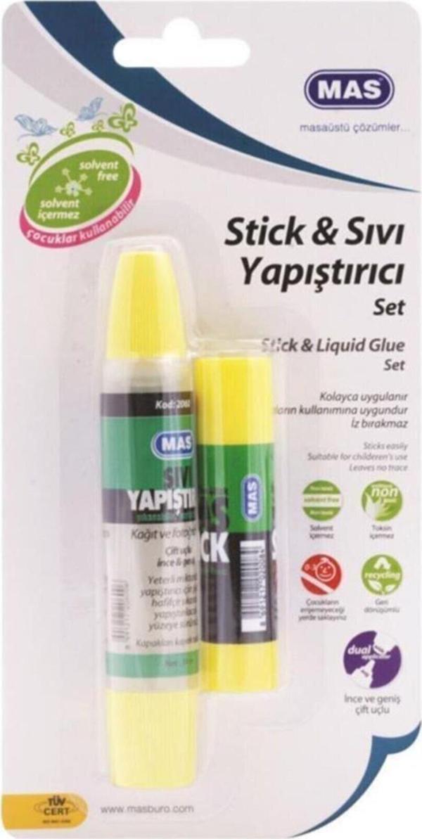 Mas Kartelada Stick Yapıştırıcı + Sıvı Yapıştırıcı Seti 2071 - Image 1