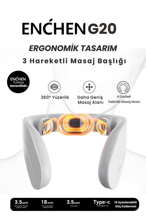 Enchen G20 Isı ve Elektrik Frekans Destekli 4 Modlu Kumandalı Şarjlı Masaj Aleti - Image 1