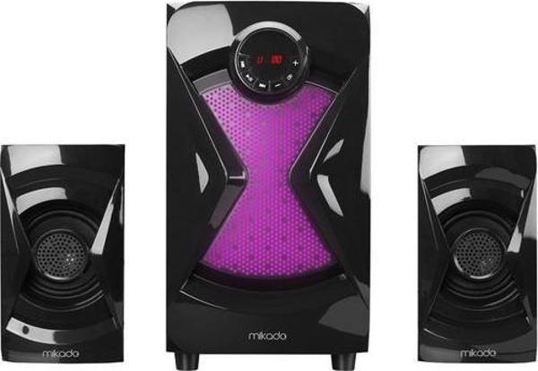 Mikado Md-370Bt 2+1 38W Siyah Bt-Aux-Usb-Fm-Led Işıklı Multimedia Speaker - Image 1