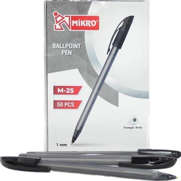Mikro M-25 Tükenmez Kalem 1 Mm Siyah 25Ts (50 Li Kutu) - Image 1