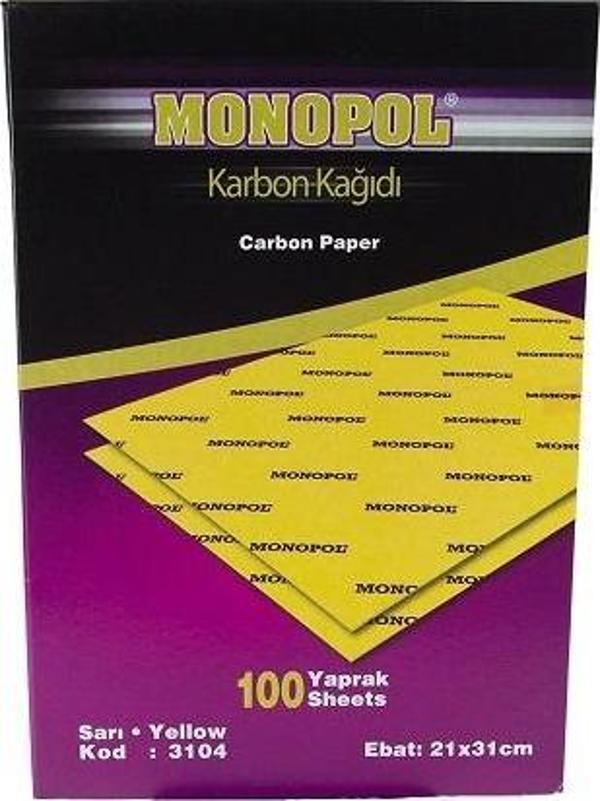 Monopol 3104 A4 Karbon Kağıdı Sarı 5 Li (5 Adet) - Image 1
